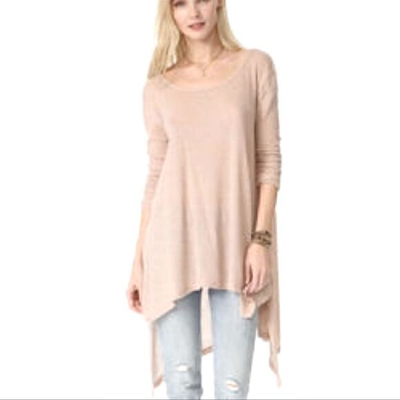 NWT Free People Incredible Tee Thermal Long Sleeves Waffle Knit Oversize Tunic - Picture 1 of 13